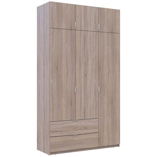 Шафа з антресоллю розпашна для одягу Лукас Doros (Дорос) 3 ДСП 135х50х240 см дуб сонома фото - Купити Шафи DOROS | ДОРОС в епіцентрі меблів GerborDesign.com.ua