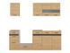 Кухня 220 см Junona Line BRW, кухонний гарнітур 2.2 м Black Red White дуб бернштайн фото 2 - меблі Кухні BLACK RED WHITE, Київ, Дніпро, Львів, Луцьк, Хмельницький