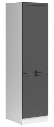 Кухонный шкаф высокий 50 см Junona Line BRW Black Red White D2D/50/195 белый / графит фото - Купить Навесные кухонные шкафы BLACK RED WHITE в эпицентре мебели GerborDesign.com.ua