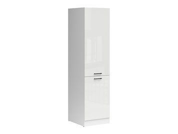 Кухонный шкаф высокий 50 см Junona Line BRW Black Red White D2D/50/195_L белый меловой глянец фото - Купить Навесные кухонные шкафы BLACK RED WHITE в эпицентре мебели GerborDesign.com.ua