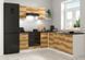 Угловая кухня 200x220 см Junona Line BRW, кухонный угловой гарнитур 2x2.2 м Black Red White білий / світлий дуб делано фото 2 - мебель Кухни BLACK RED WHITE, Киев, Днепр, Львов, Луцк, Хмельницкий
