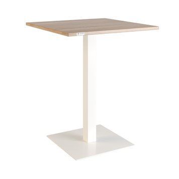 Стол LOVKO Tetra light 80 х 80 белый металл/дуб ДСП (текстура)  фото - Купить Столы LOVKO в эпицентре мебели GerborDesign.com.ua