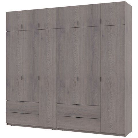 Шафа з антресоллю розпашна для одягу Лукас Doros (Дорос) 3+3 ДСП 255х50х240 канноло фото - Купити Шафи DOROS | ДОРОС в епіцентрі меблів GerborDesign.com.ua, Київ, Дніпро, Львів, Луцьк, Хмельницький
