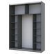Шкаф-купе G-Кайзер Doros (Дорос) 2 ДСП 180х60х240, графит, артикул 42005089, фото 2