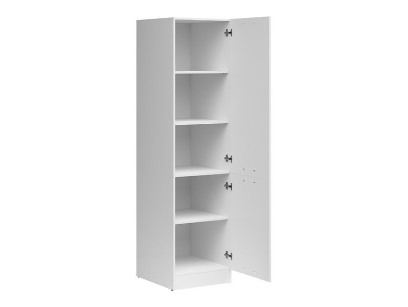 Кухонный шкаф высокий 50 см Junona Line BRW Black Red White D2D/50/195_P белый меловой глянец фото - Купить Навесные кухонные шкафы BLACK RED WHITE в эпицентре мебели GerborDesign.com.ua