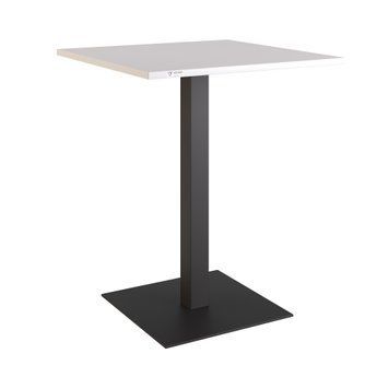 Стол LOVKO Tetra light 80х80 черный металл/белый ДСП (текстура)  фото - Купить Столы LOVKO в эпицентре мебели GerborDesign.com.ua