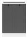 Кухонная тумба 60 см Junona Line BRW Black Red White D2D/60/82 белый / графит фото 2 - мебель Нижние кухонные шкафы BLACK RED WHITE