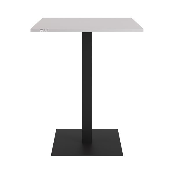 Стол LOVKO Tetra light 80х80 черный металл/белый ДСП (текстура)  фото - Купить Столы LOVKO в эпицентре мебели GerborDesign.com.ua