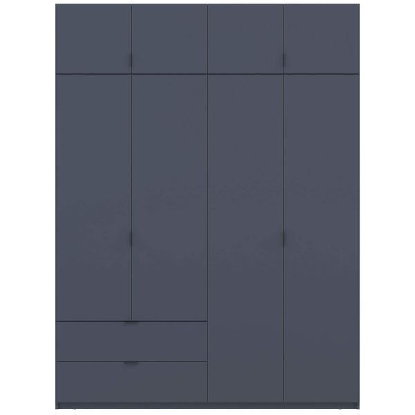 Шафа з антресоллю розпашна для одягу Лукас Doros (Дорос) 4 ДСП 180х50х240 графіт фото - Купити Шафи DOROS | ДОРОС в епіцентрі меблів GerborDesign.com.ua