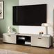 Тумба під телевізор SOHO Cama Meble RTV 180 S3 кашемір / чорний в інтер'єрі