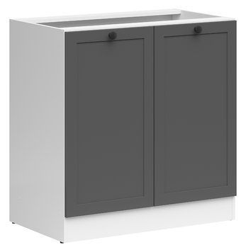 Кухонная тумба 80 см Junona Line BRW Black Red White D2D/80/82 белый / графит фото - Купить Нижние кухонные шкафы BLACK RED WHITE в эпицентре мебели GerborDesign.com.ua