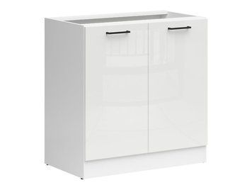 Кухонная тумба 80 см Junona Line BRW Black Red White D2D/80/82 белый меловой глянец фото - Купить Нижние кухонные шкафы BLACK RED WHITE в эпицентре мебели GerborDesign.com.ua