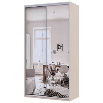 Шкаф-купе Сити Лайт Doros (Дорос) 2 Зеркала 120х60х225 см кашемир фото - Купить Шкафы-купе DOROS | ДОРОС в эпицентре мебели GerborDesign.com.ua