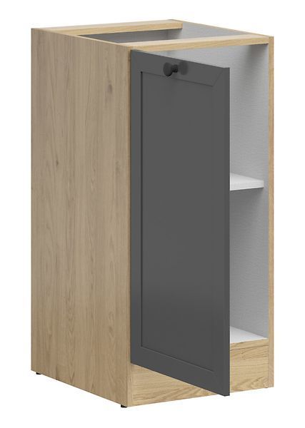 Кухонная тумба 40 см Junona Line BRW Black Red White D1D/40/82 дуб бернштайн / графіт фото - Купить Нижние кухонные шкафы BLACK RED WHITE в эпицентре мебели GerborDesign.com.ua