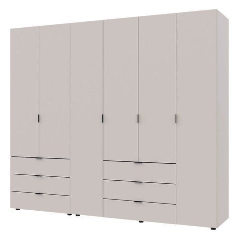 Шафа розпашна для одягу Гелар Doros (Дорос) комплект 2+4 ДСП 232,5х49,5х203,4 см кашемір фото - Купити Шафи DOROS | ДОРОС в епіцентрі меблів GerborDesign.com.ua, Київ, Дніпро, Львів, Луцьк, Хмельницький