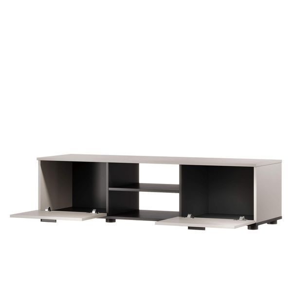 Наповнення тумби під телевізор SOHO Cama Meble RTV 140 S4 кашемір / чорний