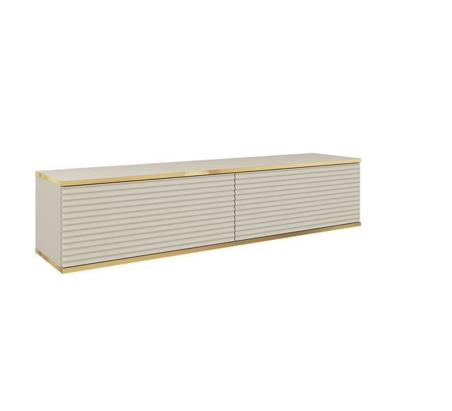 Тумба під телевізор навісна Perfect Home Оро / Oro 2-дверна RTV135 MDF бежевый фото - Купити Тумби ТВ PERFECT HOME в епіцентрі меблів GerborDesign.com.ua