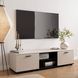 Тумба під телевізор SOHO Cama Meble RTV 140 S4 кашемір / чорний в інтер'єрі