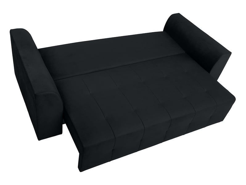 Трехместный диван Royal IV с местом для хранения черный фото - Купить Диваны BLACK RED WHITE в эпицентре мебели GerborDesign.com.ua, Киев, Днепр, Львов, Луцк, Хмельницкий