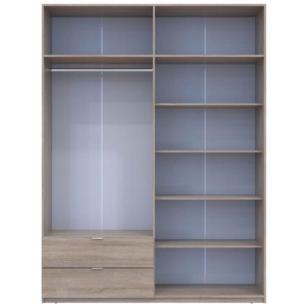 Шафа з антресоллю розпашна для одягу Лукас Doros (Дорос) 4 ДСП 180х50х240 дуб сонома фото - Купити Шафи DOROS | ДОРОС в епіцентрі меблів GerborDesign.com.ua