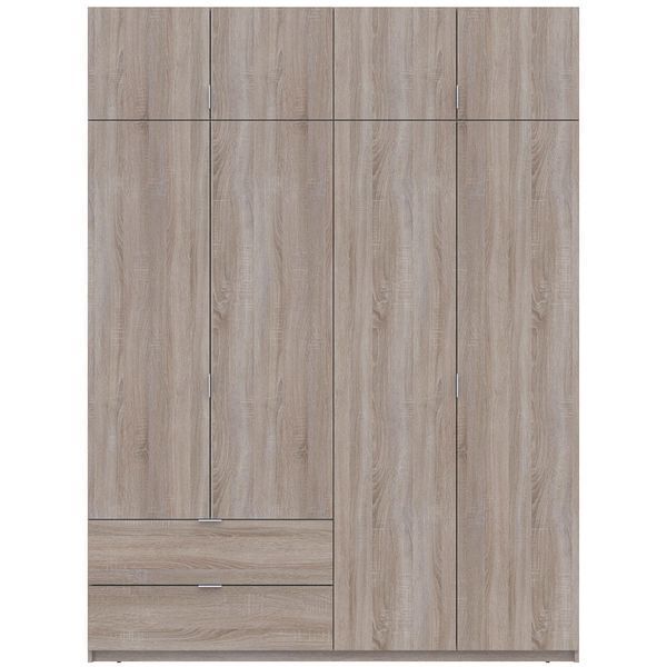 Шафа з антресоллю розпашна для одягу Лукас Doros (Дорос) 4 ДСП 180х50х240 дуб сонома фото - Купити Шафи DOROS | ДОРОС в епіцентрі меблів GerborDesign.com.ua