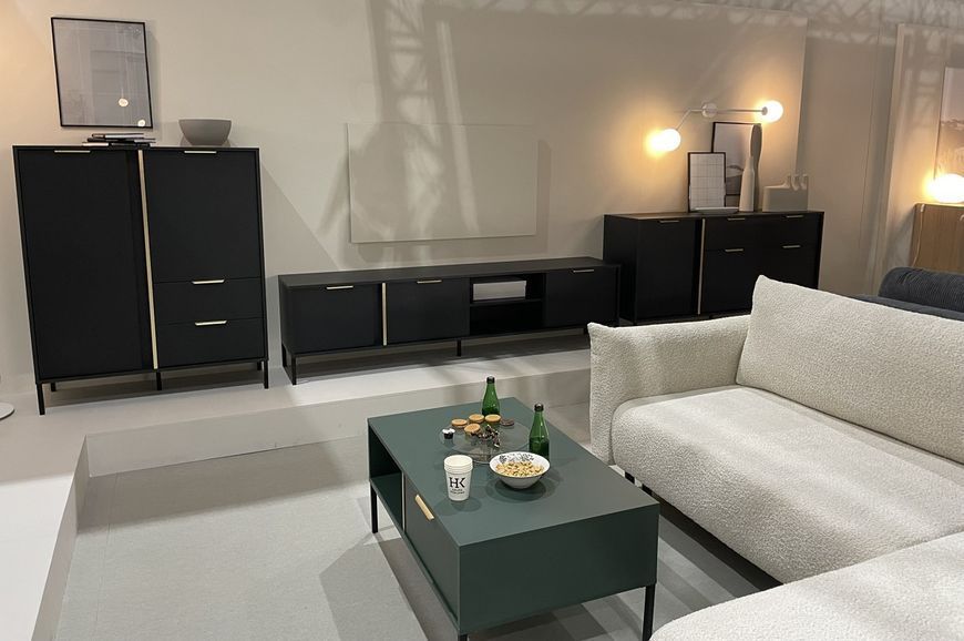 Тумба под телевизор Perfect Home Ларс / Lars 3-дверная 3D/203 антрацит фото - Купить Тумбы ТВ PERFECT HOME в эпицентре мебели GerborDesign.com.ua