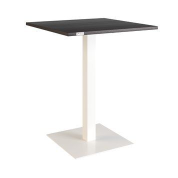 Стол LOVKO Tetra light 60х60 белый металл / черное ДСП (текстура)  фото - Купить Столы LOVKO в эпицентре мебели GerborDesign.com.ua