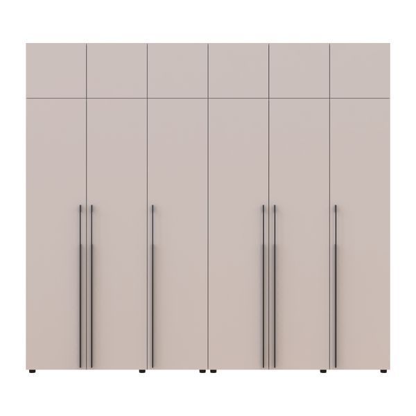 Шкаф для одежды с антресолью Каспер Doros (Дорос) 3+3 ДСП 270х48х245 см кашемир фото - Купить Шкафы DOROS | ДОРОС в эпицентре мебели GerborDesign.com.ua, Киев, Днепр, Львов, Луцк, Хмельницкий