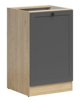 Кухонная тумба 50 см Junona Line BRW Black Red White D1D/50/82 дуб бернштайн / графіт фото - Купить Нижние кухонные шкафы BLACK RED WHITE в эпицентре мебели GerborDesign.com.ua