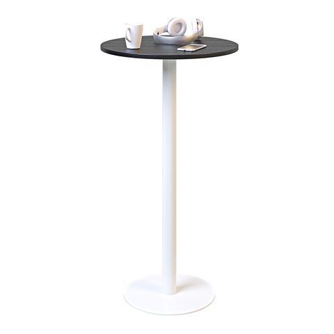 Стол LOVKO Soul light bar d-60 белый металл/черное ДСП (текстура)  фото - Купить Столы LOVKO в эпицентре мебели GerborDesign.com.ua