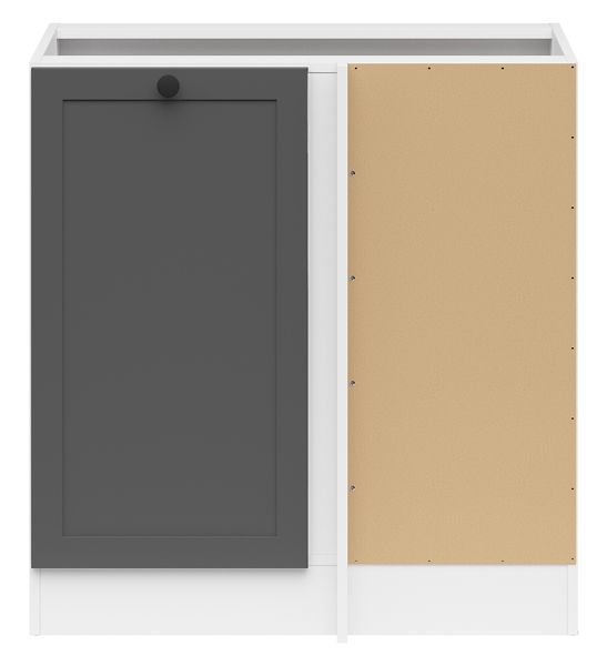 Кухонная тумба угловая 100 см Junona Line BRW Black Red White DNW/100/82 белый / графит фото - Купить Нижние кухонные шкафы BLACK RED WHITE в эпицентре мебели GerborDesign.com.ua