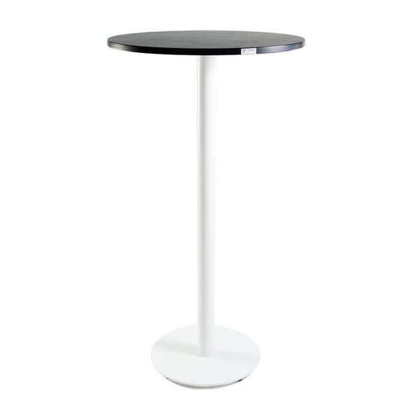 Стол LOVKO Soul light bar d-60 белый металл/черное ДСП (текстура)  фото - Купить Столы LOVKO в эпицентре мебели GerborDesign.com.ua