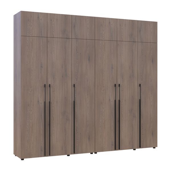 Шкаф для одежды с антресолью Каспер Doros (Дорос) 3+3 ДСП 270х48х245 см кремона канноло фото - Купить Шкафы DOROS | ДОРОС в эпицентре мебели GerborDesign.com.ua, Киев, Днепр, Львов, Луцк, Хмельницкий