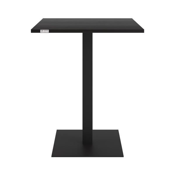 Стол LOVKO Tetra light 60х60 черный металл / черное ДСП (текстура)  фото - Купить Столы LOVKO в эпицентре мебели GerborDesign.com.ua