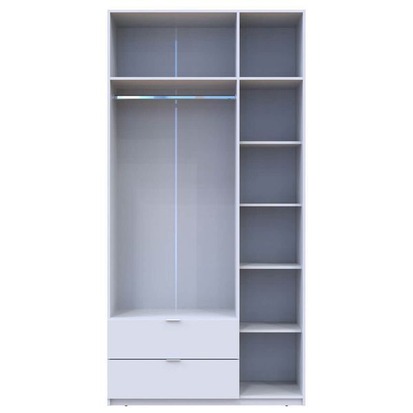 Шафа з антресоллю розпашна для одягу Лукас Doros (Дорос) 3 ДСП 120х50х240 см білий фото - Купити Шафи DOROS | ДОРОС в епіцентрі меблів GerborDesign.com.ua