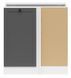 Кухонная тумба угловая 100 см Junona Line BRW Black Red White DNW/100/82 белый / графит фото 2 - мебель Нижние кухонные шкафы BLACK RED WHITE