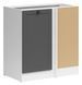 Кухонная тумба угловая 100 см Junona Line BRW Black Red White DNW/100/82 белый / графит фото 1 - мебель Нижние кухонные шкафы BLACK RED WHITE