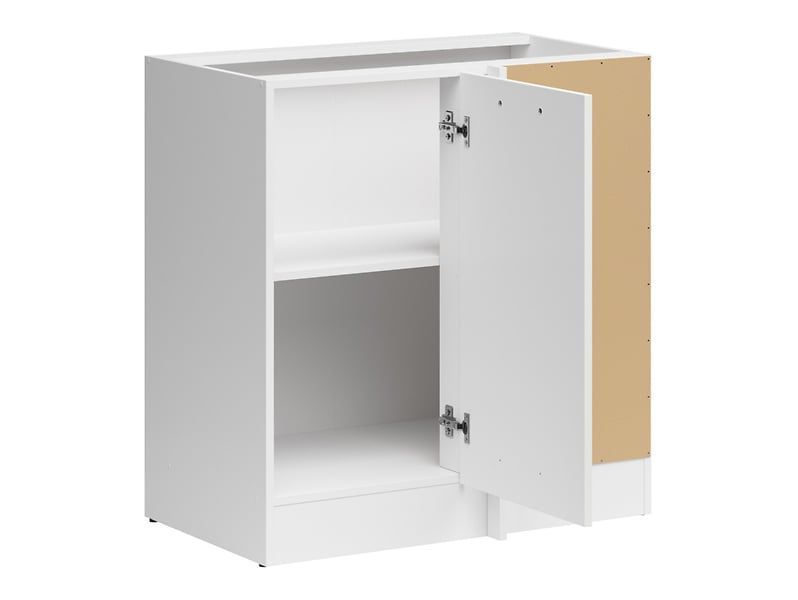 Кухонная тумба угловая 100 см Junona Line BRW Black Red White DNW/100/82_P белый меловой глянец фото - Купить Нижние кухонные шкафы BLACK RED WHITE в эпицентре мебели GerborDesign.com.ua