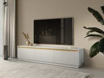 Тумба під ТВ Perfect Home Роял / Royal RTV180 3-дверна білий фото - Купити Тумби ТВ PERFECT HOME в епіцентрі меблів GerborDesign.com.ua
