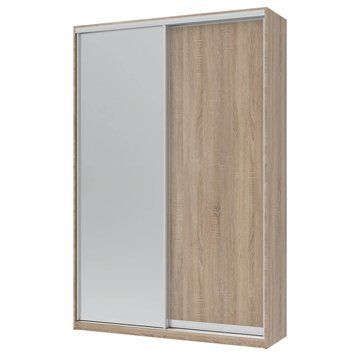 Шкаф-купе Сити Лайт Doros (Дорос) 1 ДСП / 1 Зеркало 150х45х225 см дуб сонома фото - Купить Шкафы-купе DOROS | ДОРОС в эпицентре мебели GerborDesign.com.ua