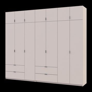 Шафа з антресоллю розпашна для одягу Лукас Doros (Дорос) 3+4 ДСП 280х50х240 кашемір фото - Купити Шафи DOROS | ДОРОС в епіцентрі меблів GerborDesign.com.ua