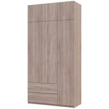 Шкаф с антресолью распашной для одежды Лукас Doros (Дорос) 3 ДСП 120х50х240 см дуб сонома фото - Купить Шкафы DOROS | ДОРОС в эпицентре мебели GerborDesign.com.ua