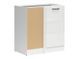 Кухонная тумба угловая 100 см Junona Line BRW Black Red White DNW/100/82_L белый меловой глянец фото 1 - мебель Нижние кухонные шкафы BLACK RED WHITE