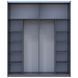 Шафа-купе G-Кайзер Doros (Дорос) 2 ДСП 200х60х240 см графіт / білий фото 4 - меблі Шафи-купе DOROS | ДОРОС