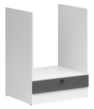 Кухонная тумба для духовки 60 см Junona Line BRW Black Red White DPK/60/82 белый / графит фото - Купить Нижние кухонные шкафы BLACK RED WHITE в эпицентре мебели GerborDesign.com.ua