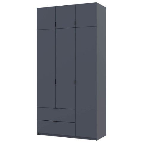 Шафа з антресоллю розпашна для одягу Лукас Doros (Дорос) 3 ДСП 120х50х240 см графіт фото - Купити Шафи DOROS | ДОРОС в епіцентрі меблів GerborDesign.com.ua, Київ, Дніпро, Львів, Луцьк, Хмельницький