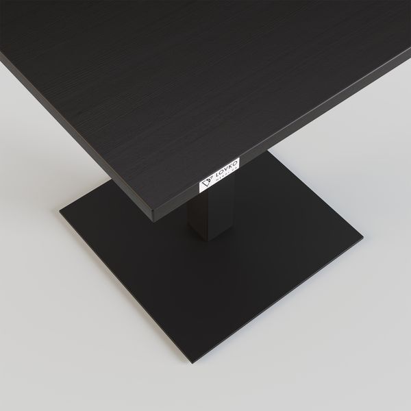 Стол LOVKO Tetra light 70 х 70 черный металл/черное ДСП (текстура)  фото - Купить Столы LOVKO в эпицентре мебели GerborDesign.com.ua