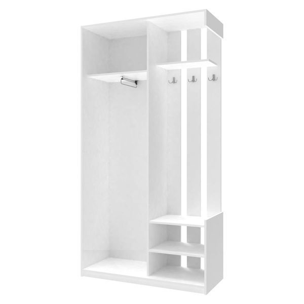 Прихожая City One Door Doros (Дорос) 110х45х210 белый фото - Купить Прихожие DOROS | ДОРОС в эпицентре мебели GerborDesign.com.ua
