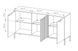 Комод Perfect Home Рейв / Rave 3-дверний 3D/153 бежевый / дуб викинг фото 4 - меблі Комоди PERFECT HOME
