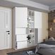 На фото наповнення білої шафи для одягу з шухлядами Морган Doros (Дорос) ДСП в інтер'єрі